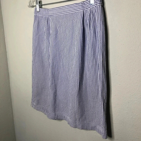 Garnet Hill Seersucker Skirt Size 6 - Picture 2 of 6